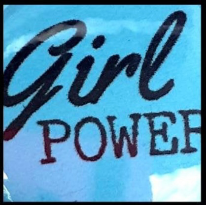 1" Girl Power Neon Buttons, Magnet, Hair clip, Blacklight, pink, orange, yellow, green, blue