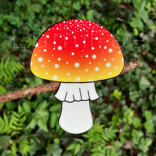 3” Mushroom Sticker, Red Orange, white spots, Waterproof, Amanita Muscaria, Fly Agaric, Fly Amanita