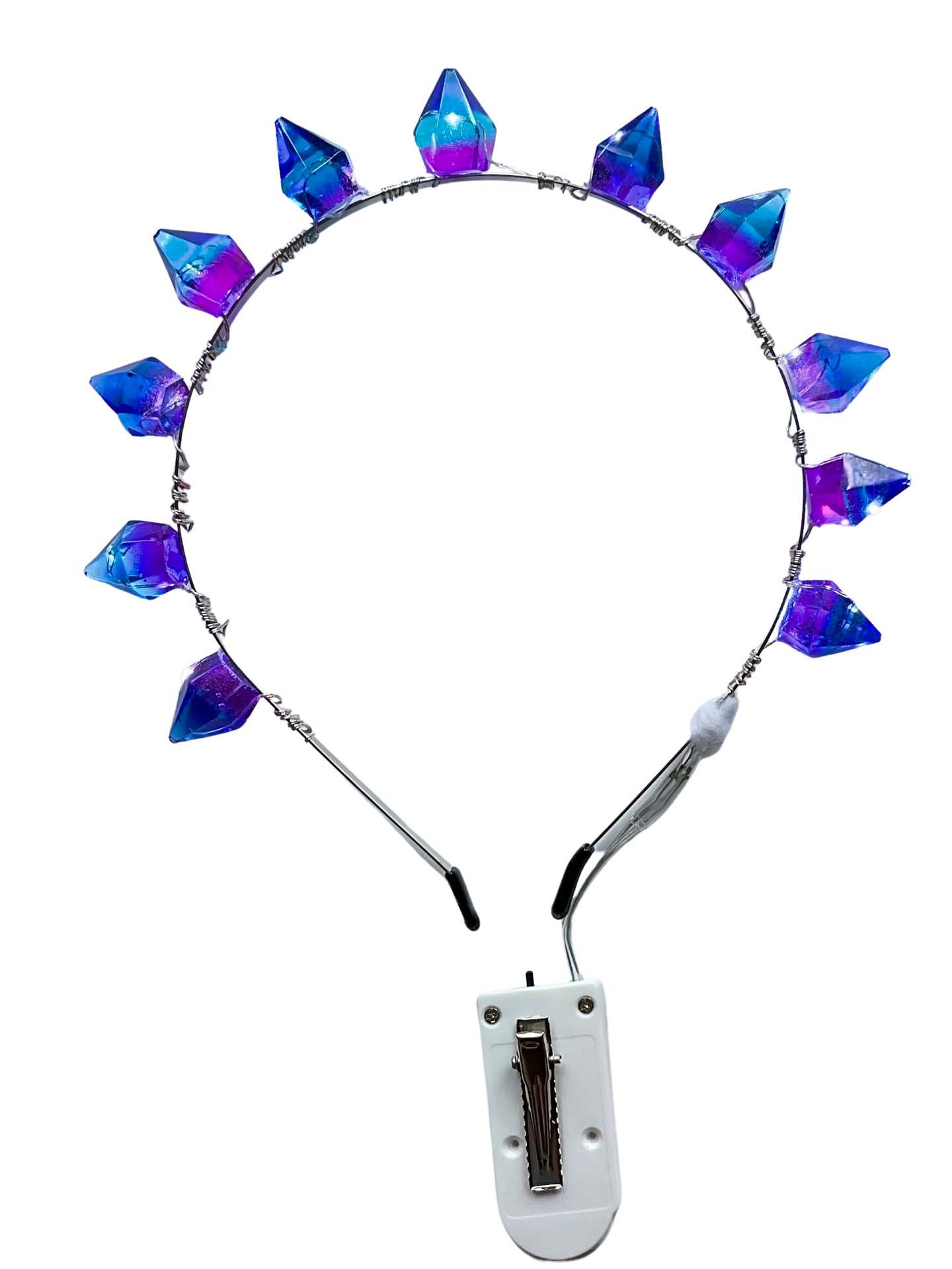 Blue and Purple LED Gem Tiara