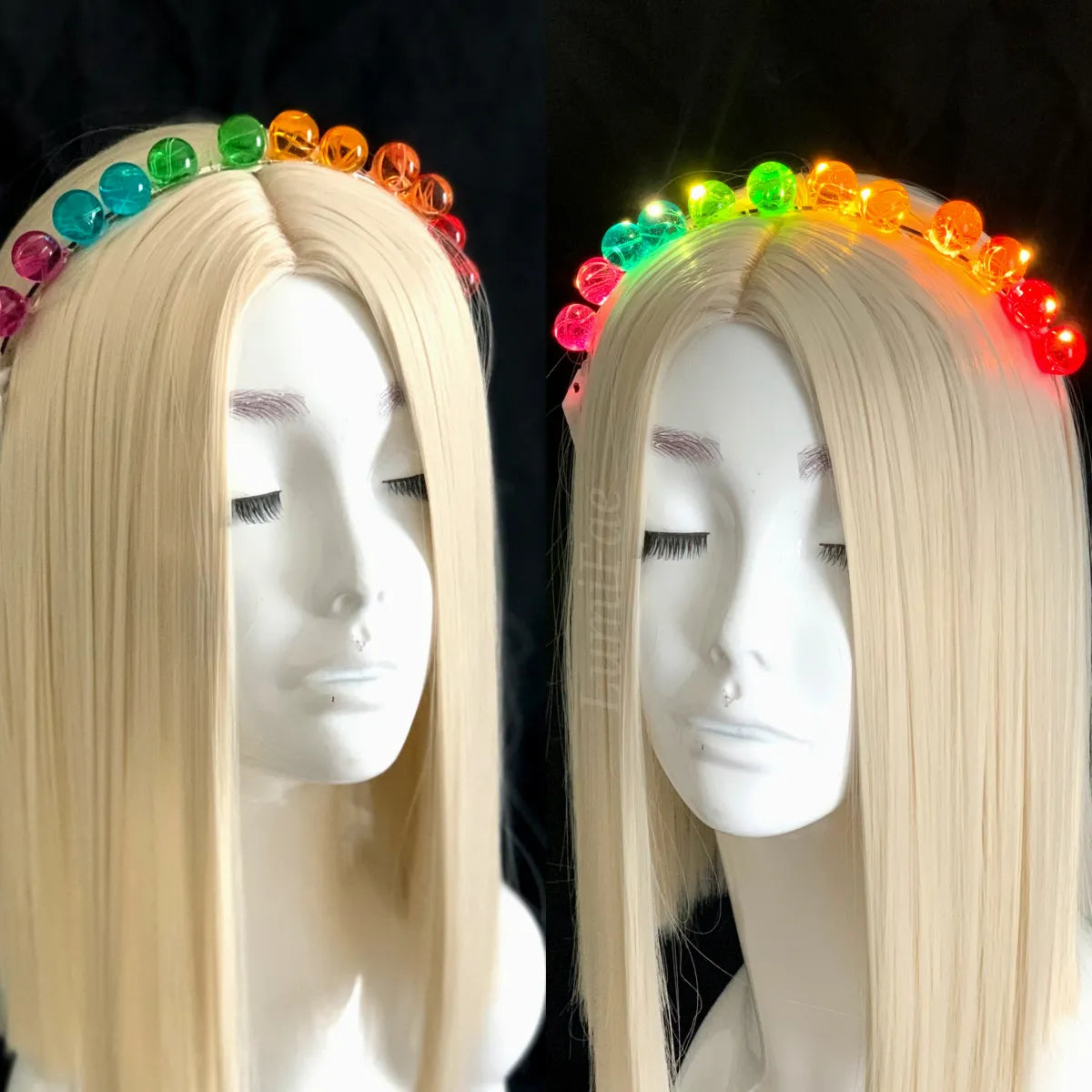 Rainbow LED Bubbles Headband