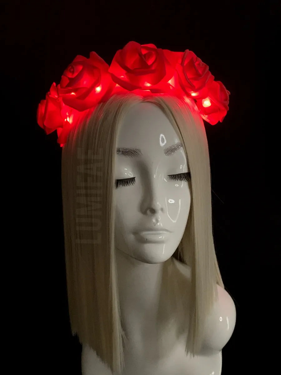 Glowing Red Rose Crown