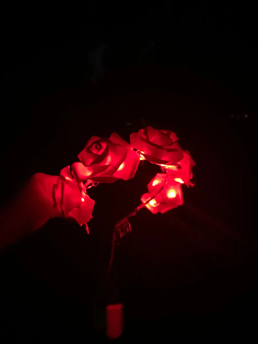 Glowing Red Rose Crown
