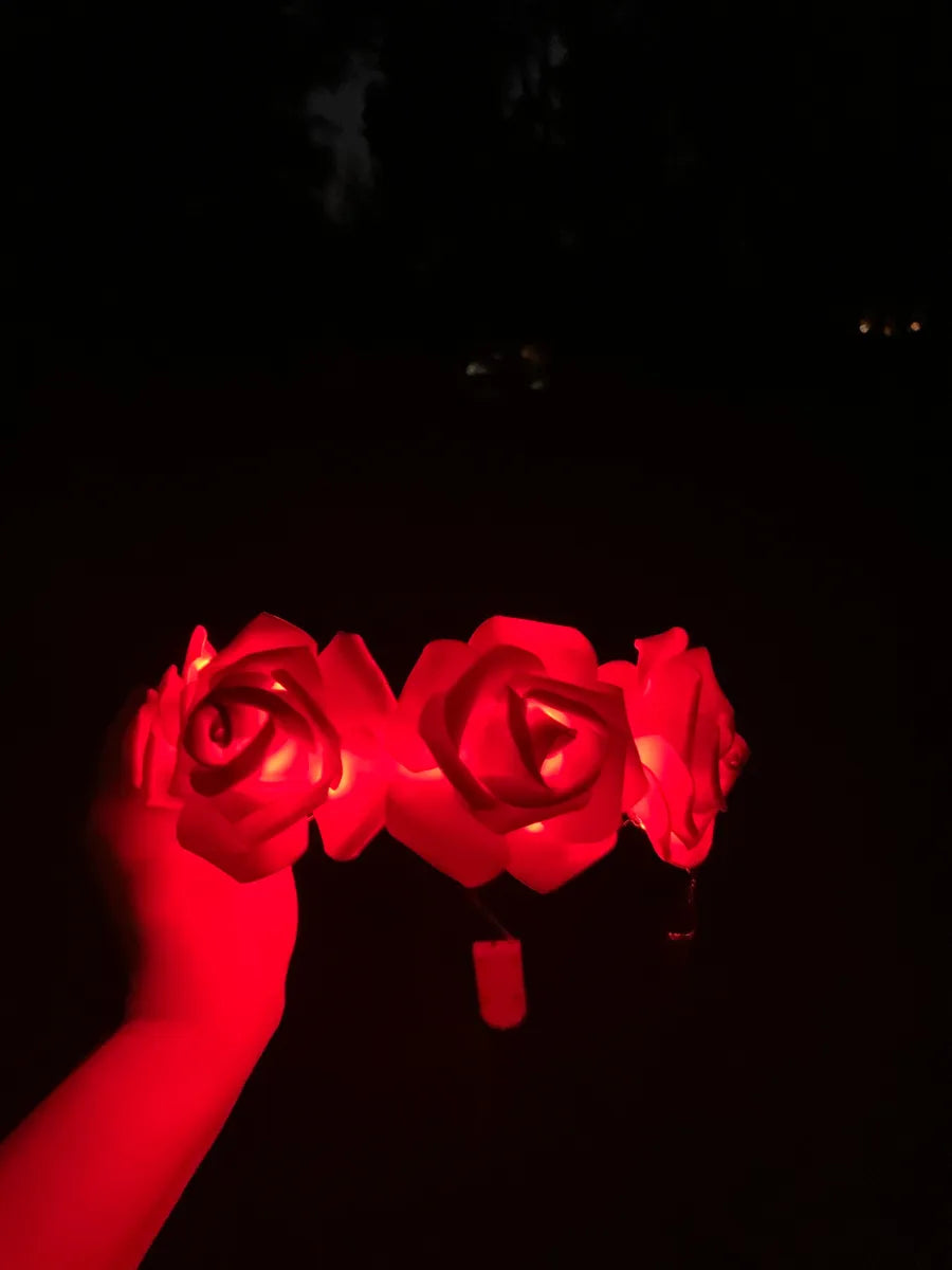 Glowing Red Rose Crown