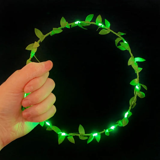 Green Vines LED Fairy Crown, Circlet, Leafy, Elf, Nature, Eleven, Faerie, Ivy